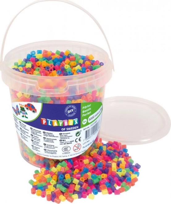 Perlice za likanje v vedru, neonske, 5000 kos