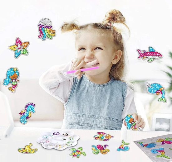5D diamantne nalepke – kreativna mozaična ustvarjalna set za otroke, velika komplet