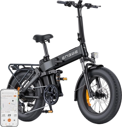 ENGWE Engine Pro 3.0 Boost zložljivo električno kolo 250 W 20" črno