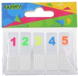 Samolepilni blokec s trakovi – številke, 5×20