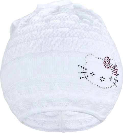 Pletena kapica-rutka New Baby mucka bela 104 (3–4 leta)