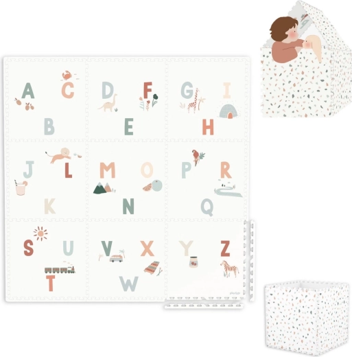 Igralna podloga in shranjevalna škatla 2v1 Play&Go EEVAA alphabet