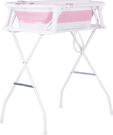 Otroška zložljiva banjica s podlogo in stojalom Malibu Pink