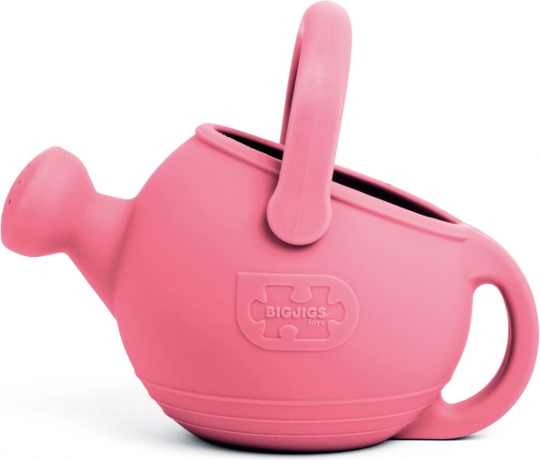 Silikonska otroška zalivalka Bigjigs Toys – koralno rožnata