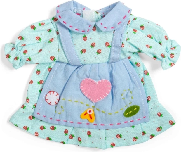 Bigjigs Toys modra oblekica z jagodami za punčko 28 cm