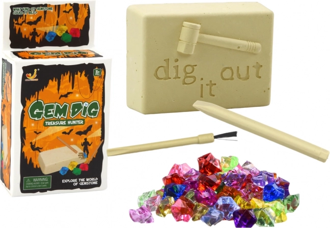 Mini arheološki komplet Orodja za izkopavanje kristalov