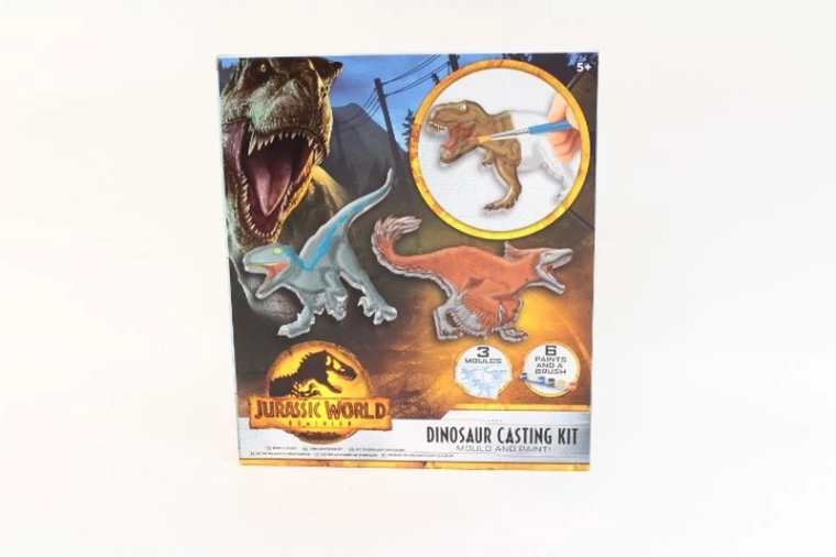 Jurassic World komplet za vlivanje mavčnega modela dinozavra z barvami