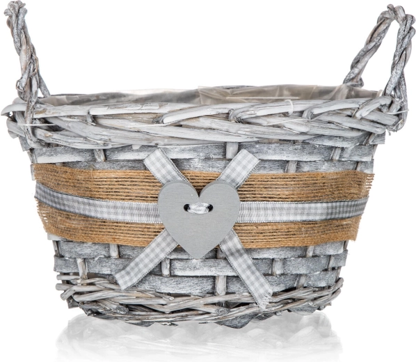 Rustikalni dekor s srčkom in pentljo