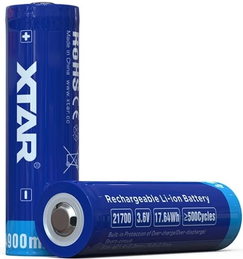 XTAR Li-ion akumulator 21700 3,7 V 4900 mAh z zaščito – 1 kos