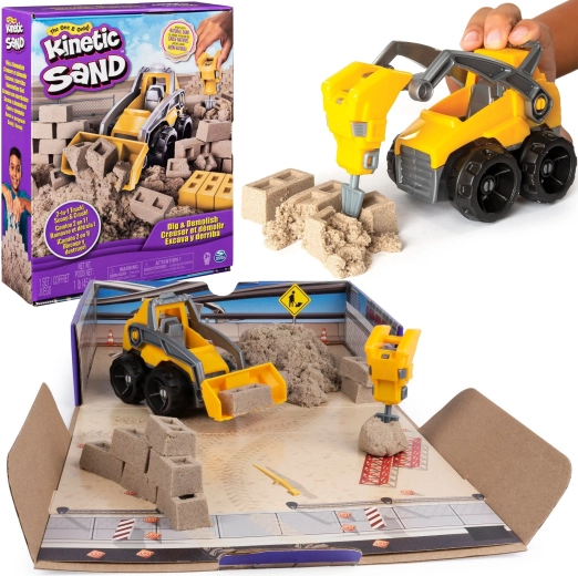 Spin Master Kinetic Sand gradbišče s prekucnikom 545 g