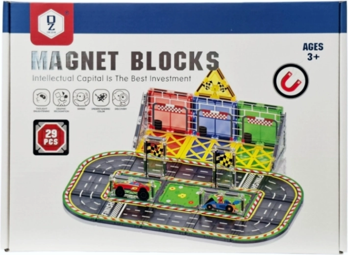 Magnetic building blocks – race track - 1 piece