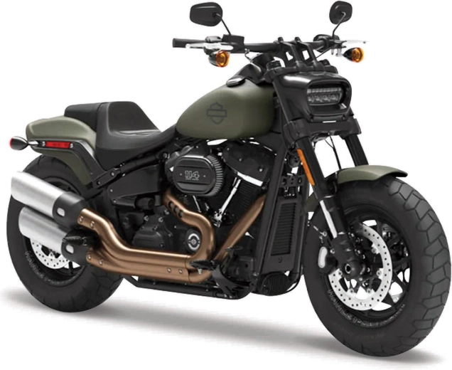 Maisto Harley-Davidson Fat Bob 114 1:18 zelen
