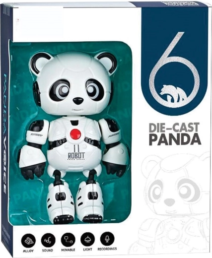 Interaktivna govoreča panda 12 cm s svetlečimi očmi