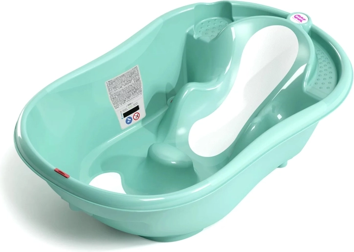 OK Baby rastoča protizdrsna otroška banjica Onda Evolution 0–12 mesecev, nebesno modra