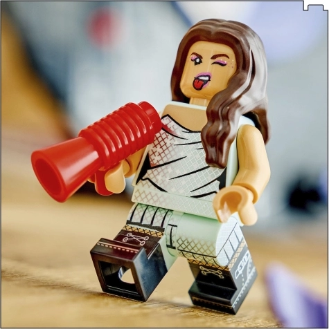 Olivia Rodrigo minifigure with accessories