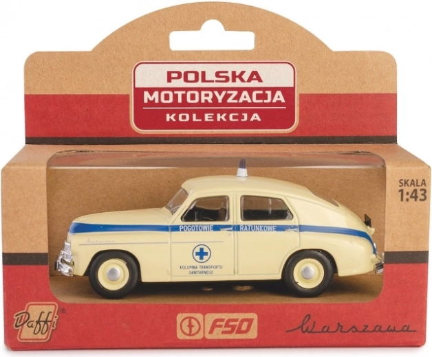 Kovinski model PRL Warszawa reševalno vozilo 1:43