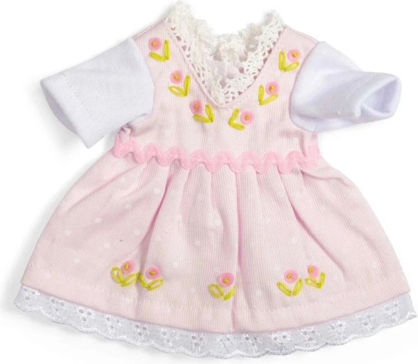 Bigjigs Toys rožnata obleka z belo majico za punčko 28 cm
