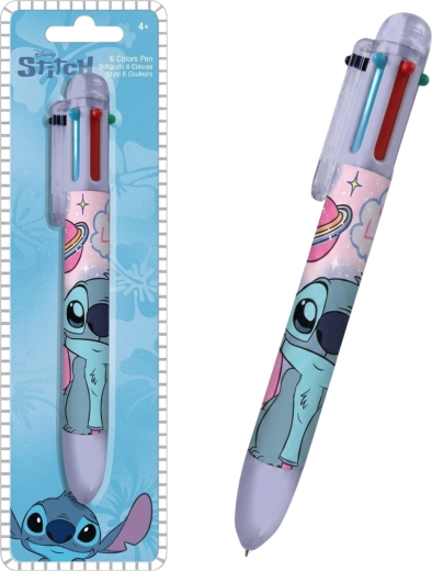 Šestbarvni kemični svinčnik Lilo & Stitch vijoličen - 1 kos