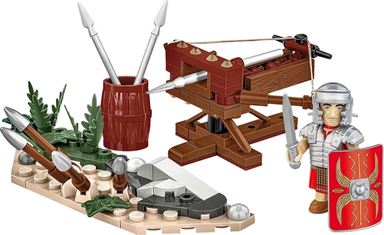 Delujoča rimska balista s streljanjem