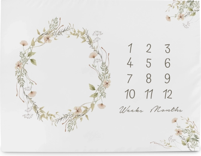 Ceba Baby mejniška fotopodlaga basic summer flowers 92 × 72 cm