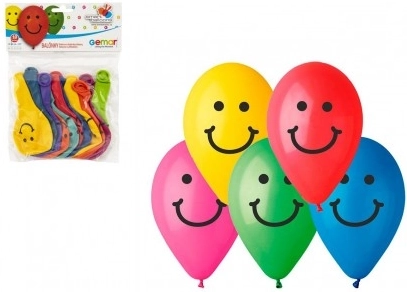 Napihljivi baloni s potiskom Smile 10 cm