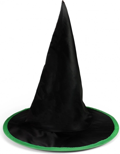 Otroški čarovniški klobuk Halloween črno-zeleni