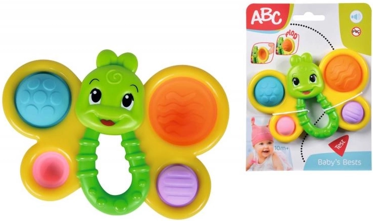 ropotuljica metulj za dojenčke z mehkimi polnili in ročajem