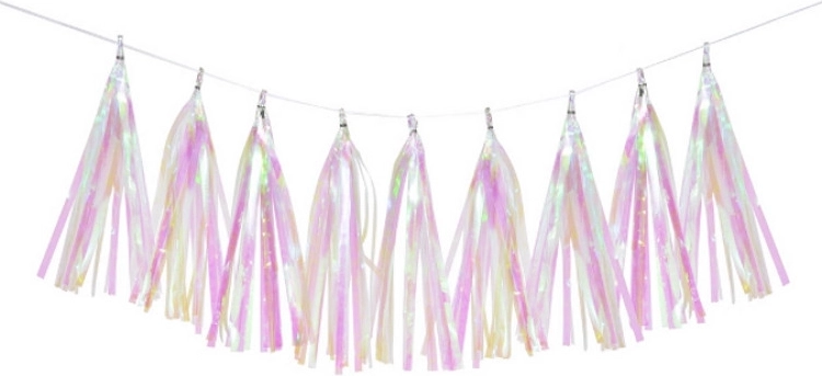 Girlanda z opalescentnimi resicami