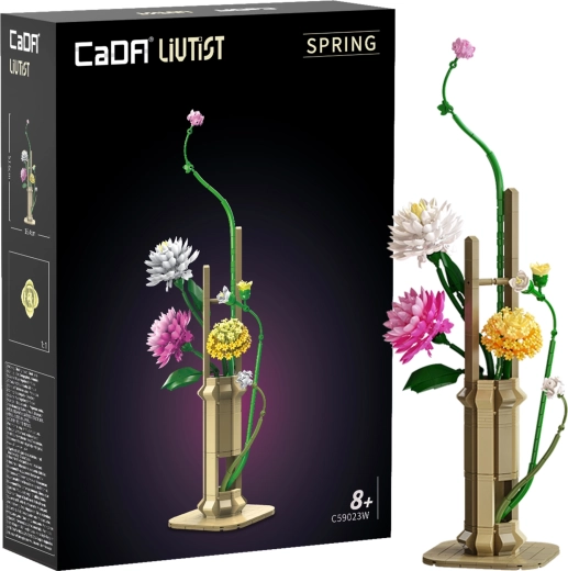 Komplet kock CaDA Floral Art Spring Whispers – cvetlični aranžma 53 cm, 637 delov