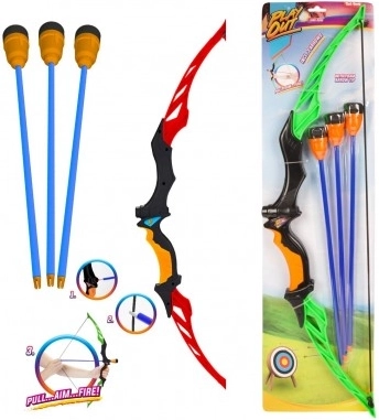 Plastični lok 66 cm s puščicami