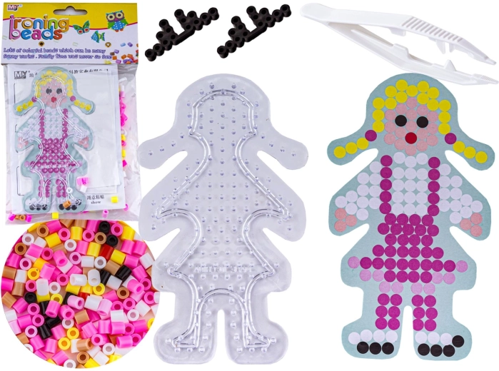 Likalne perlice – set s šablono zlata punčka - 1 kos