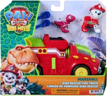 Tačke na patrulji: film o dinozavrih – Marshallovo gasilsko vozilo Dino Rescue s figuricami in izstrelki
