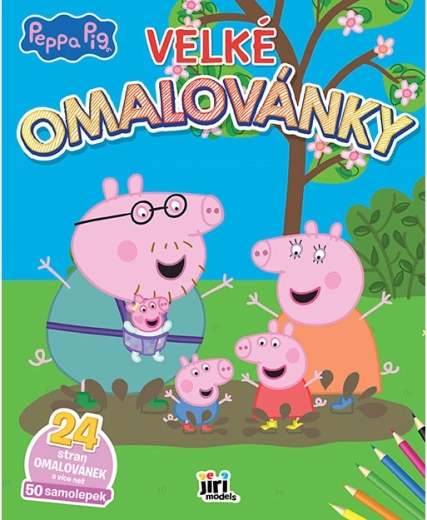 Velika pobarvanka Pujsa Pepa z nalepkami