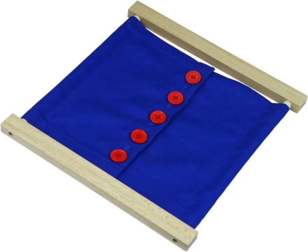 Montessori okvir za zapenjanje z velikimi gumbi