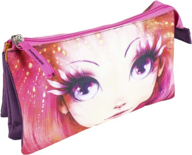 Girls' school pencil case Nebulous with zip closure and 3 pockets 23 × 13 cm - 1 piece