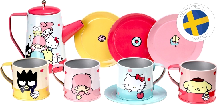 Hello Kitty otroški kovinski čajni set za igro