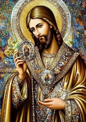 Norimpex diamond painting – icon of Holy Jesus 30 × 40 cm