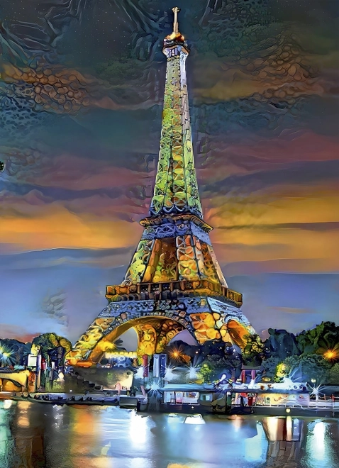 Sestavljanka Stolp Eiffel ob sončnem zahodu 1000 koščkov BLUEBIRD