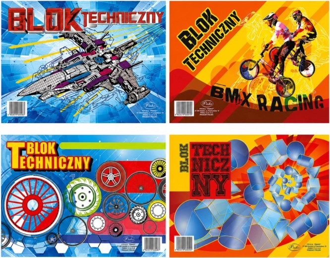 PROTOS bel tehnični blok A4, 10 listov, 120 g/m² - 1 kos