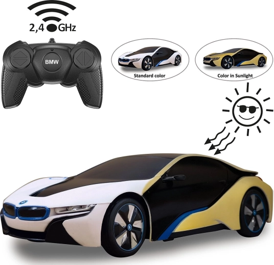 RC-avtomobil BMW i8 1:24 z UV-fotokromatskim učinkom