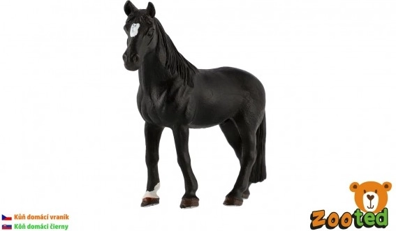 Plastični črni konj figura 13 cm