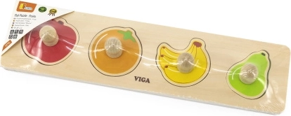 Lesene puzzle z ročaji Sadje