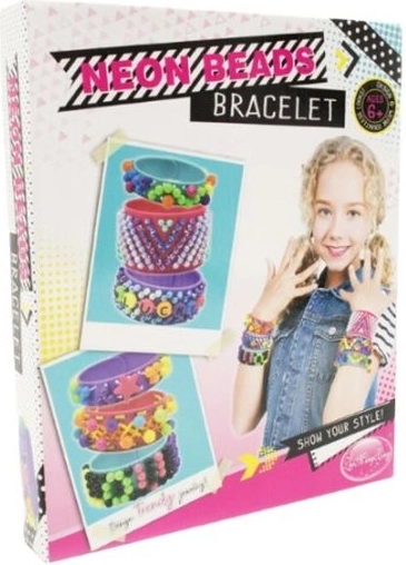 Ustvarjalni komplet za izdelavo zapestnic Neon beads bracelet