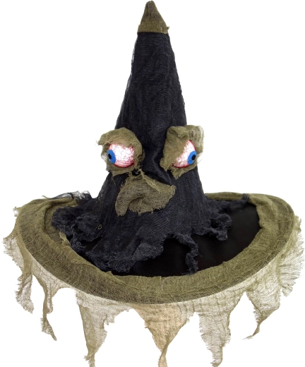Čarovniški klobuk črn, špičast (univerzalna velikost)