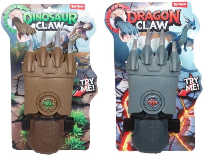 Izstrelitvene kremplje zmaj/dinozaver plastični 11 × 29 cm, 2 barvi