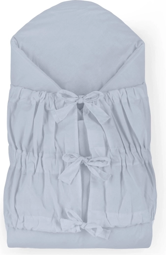 Petite&Mars šnurovna povijalna odejica nurse s kokosovim vložkom dusty blue 75 x 75 cm