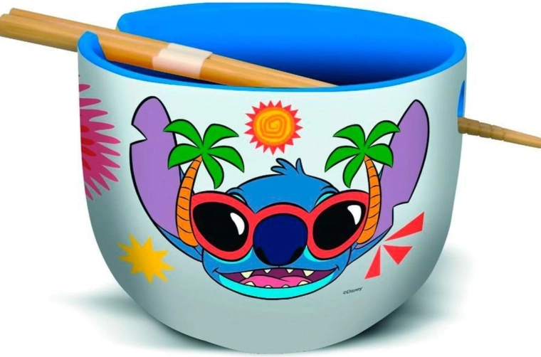 STOR keramična jedilna skleda za ramen s palčkami Stitch