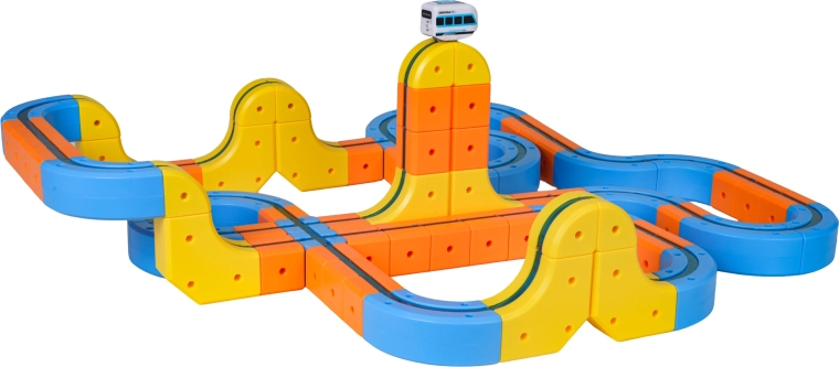 Magnets in the track and in the train