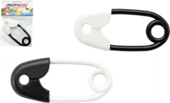 Rožljalka v obliki zatiča črno-bela 12 cm