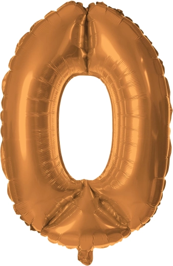 Folijski balon TORO številka 0, 30 cm, bronasta